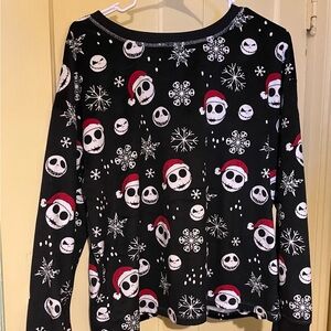 Hot Topic Nightmare Before Christmas Minky soft pajamas TOP AND BOTTOM
